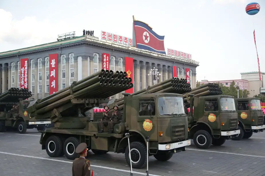 M 1991 240mm MLRS Multiple Launch Rocket System North Korea army military parade 001