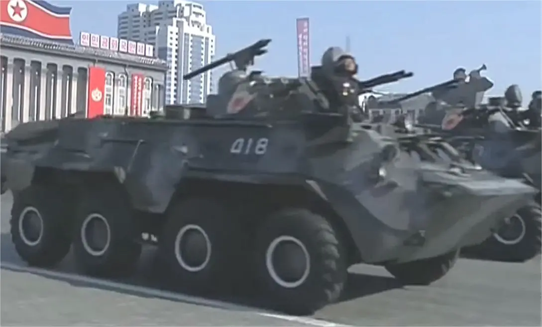 M 2010 8x8 APC armoured vehicle personnel carrier North Korea army military parade February 2018 925 001