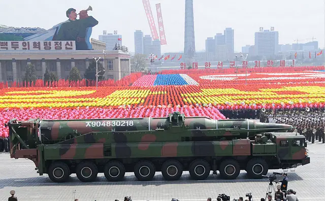 This missile system was unveiled at military oarade in Pyongyang April 15, 2012. This new missile was part of a massive display of ballistic missiles developed and manufactured by North Korea Defence Industry. The system uses a three-stage, liquid fueled propulsion system. 