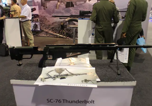 Steel Core Designs is showcasing a whole range of Thunderbolt sniper rifles during IDEAS 2014, all based on the SC-76 7,62 x 51mm sniper rifle. The whole range uses a rugged, high tensile steel 4-lug bolt, incorporating a new innovative firing pin system. The short firing pin travel enables a very fast 'lock time' (time from pulling the trigger to striking the primer) of around 1.5 milliseconds, vital for making a crucial shot with a long barrel rifle. 