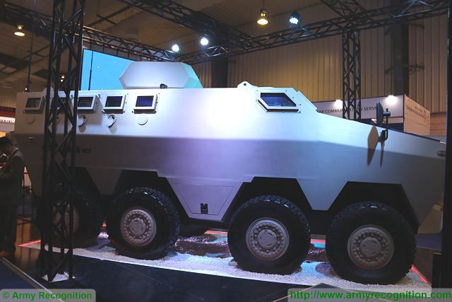The Pakistani Company Blitzkrieg Defense Solutions unveils a new 8x8 armoured vehicle in the category of MRAP, the HAMZA 8x8 at IDEAS 2016, the International Defense Exhibition in Karachi, Pakistan. This is the first MRAP vehicle in the world based on a 8x8 chassis offering a large internal volume to carried a total of 14 military personnel. 