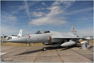 The JF-17 Thunder is a light-weight, single-engine, multi-role combat aircraft developed jointly by the Pakistan Air Force, the Pakistan Aeronautical Complex (PAC) and the Chengdu Aircraft Industries Corporation (CAC) of China. Its designation "JF-17 Thunder" by Pakistan is short for "Joint Fighter-17", while the designation "FC-1 Xiaolong" by China means "Fighter China-1 Fierce Dragon".