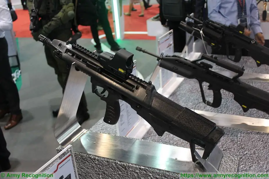 New ST Kinetics BR18 5 56mm caliber bullpup assault rifle at Singapore AirShow 2018 925 001