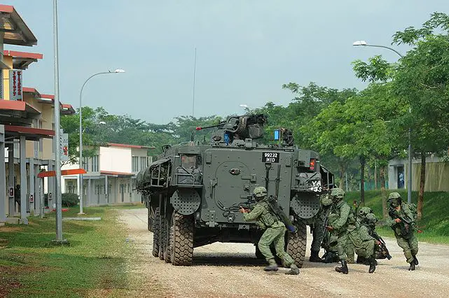 Le Ministre singapourien de la défense Ng Eng Hen a participé à une parade pour officialiser la mise en œuvre opérationnel du 2 bataillon, du 2° régiment d’infanterie de l’armée du Singapour, comme premier bataillon d’infanterie motorisée, équipé avec des véhicules blindés à roues Terrex. 