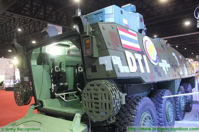 At the International Defense and Security Exhibition with takes place in Bangkok (Thailand) from the 2 to 5 November 2015, the Defense Technology Institute (DTI) of Thailand introduces a new type of 8x8 armoured vehicle under the name of Black Widow Spider. 