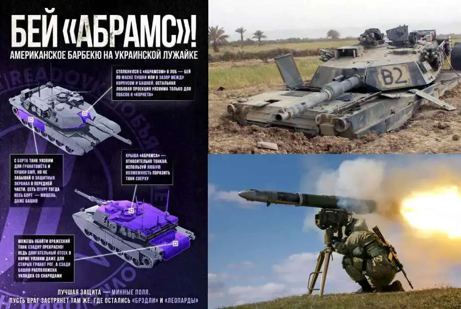 Russia M1A1 Abrams tank destruction Ukraine 925 003