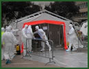 Modular decontamination units are intended for decontamination of walking/non-walking victims in a situation of chemical, biological, nuclear or industrial accident, terrorist attack or war. UTILIS decontamination systems are easily transportable to where they are needed, and provide facilities for continuous decontamination in the shortest possible time.
