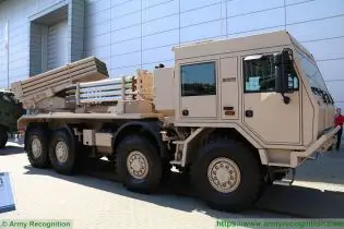 RM 70 Vampir 122mm MLRS Multiple Launch Rocket System Excalibur Army Czech Republic defense industry right side view 002