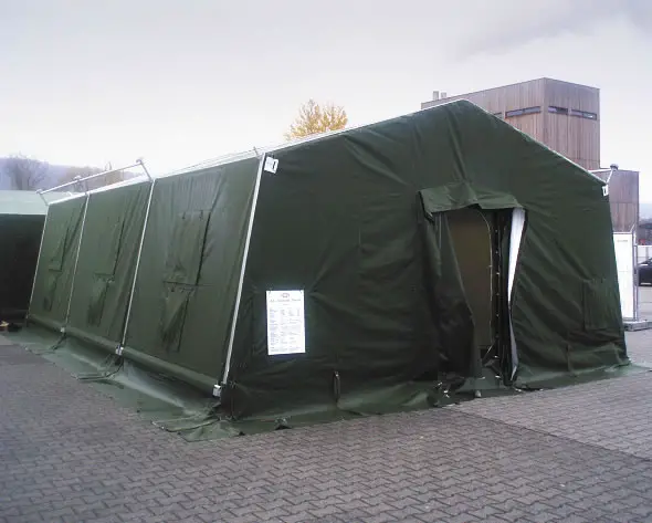 This tent is typical for its lightness ( it has got light construction ) and thanks to these qualities the tent is easy to assemble and easy to transport. You can use the standard tools to build ( you don´t have to use sources of energy and pressurizing air ). The tent S AL – 6 is steady and long-lived. It has minimal maintenance. You can also buy other equipment such as thermal liner, hygienic liner, floor, lights, heating system,…).