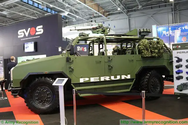 Czech Company SVOS unveils its new PERUN 4x4 light vehicle in special forces configuration at IDET 2017, the the International Defence and Security Technologies Fair in Czech Republic. The vehicle will enter in service with the Czech Special Forces, and four vehicles wil be delivered in the next few months. 