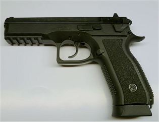 CZ 75 SP-01 Phantom 9mm Luger automatic pistol 9x19 caliber data sheet specifications description information identification pictures photos images Czech Republic army defence industry military technology 