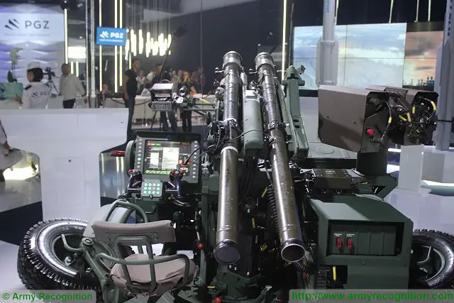 ZUR-23-2SP anti-aircraft 23mm cannon missile system technical data sheet pictures video specifications description information photos images identification intelligence Poland Polis ZMT army industry military technology