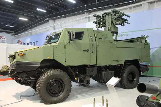 self-propelled and mobile anti-aircraft POPRAT unit equipped with four rocket missiles Grom