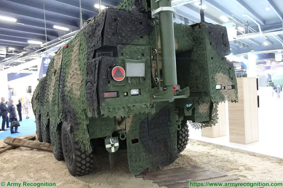 Command Post variant based on Rosomak 8x8 armored vehicle MSPO 2018 Kielce Poland 925 002