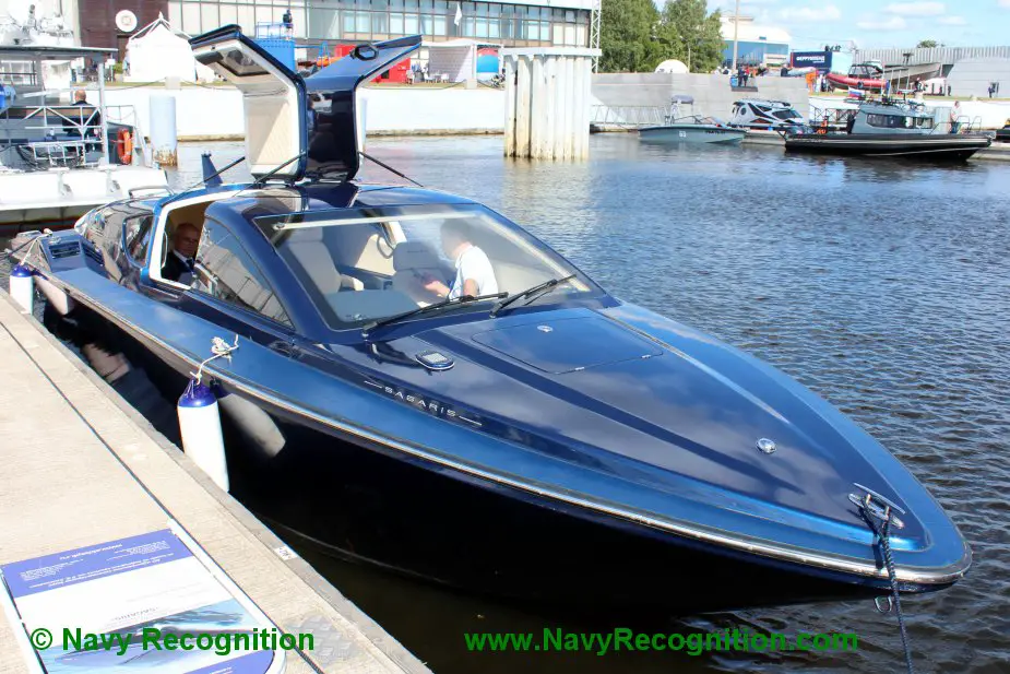 IMDS 2019 Sagaris a high speed hydrofoil motorboat for potential navy service