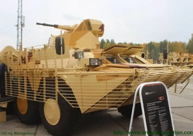 RAE 2015 UralVagonZavod unveils a new variant of BTR 80 fitted with remote controlled turret 640 001