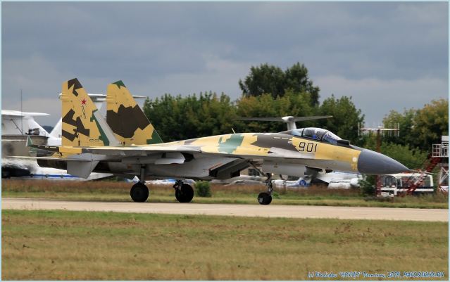 Su-35 is a multi-role super-manoeuvrable fighter, based on fifth-generation technologies. It features a new thrust vector control (TVC) power plant, an increased power and a greater service life. An improved cockpit management system, a combined electronic/mechanical scanning radar, new navigation and radio communications equipment, a highly efficient electronic countermeasures (ECM) system and advanced weapons ensure the Su-35’s significant competitive advantage.