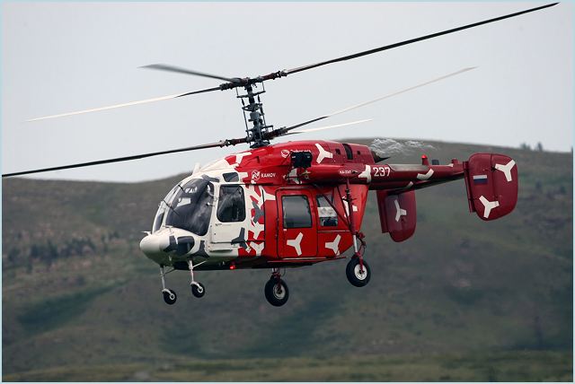 The Ka-226T used in the presentation was fitted with a special medical module that if necessary can be quickly dismantled and converted into a transportation cabin. 