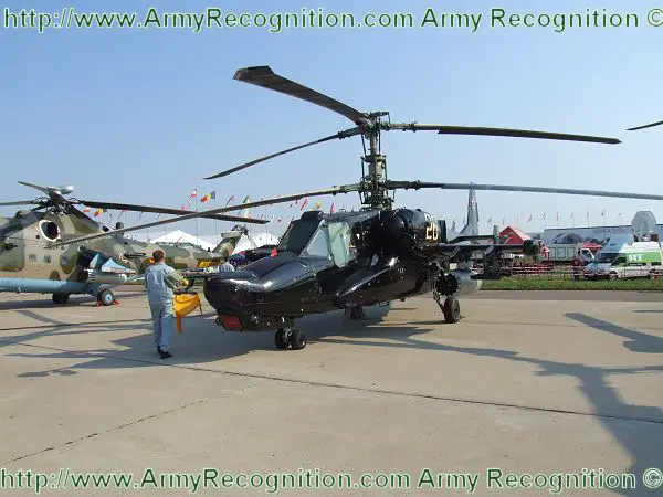 Le Ministère Russe de la défense a démarré un plan d’achat d’hélicoptère de combat Ka-52 Alligator pour les forces aériennes russes, information du porte-parole du ministère, le Colonel Vladimir Drik, de ce 02 Janvier 2011.