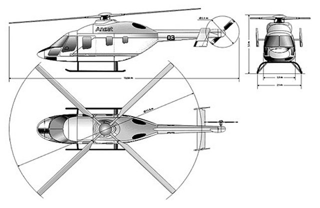 Ansat light utility multirole helicopter technical data sheet specifications intelligence description information identification pictures photos images video Kazan Kazan Helicopters Russia Russian Air Force aviation air defence industry military technology