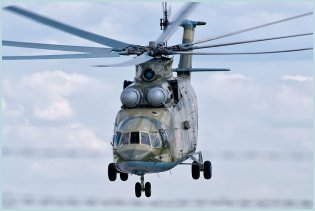 Mi-26 heavy transport helicopter technical data sheet specifications intelligence description information identification pictures photos images video Russia Russian Air Force aviation air defence industry military technology
