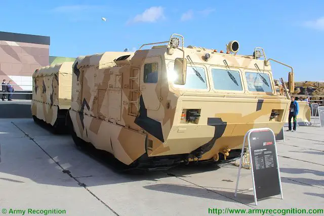 Russian armored vehicle manufacturer Uralvagonzavod is developing an articulated armored personnel carrier (APC) featuring a high cross-country ability. The APC is designed for the infantry brigades in the Russian Arctic, Vyacheslav Khalitov, deputy CEO for special equipment, Uralvagonzavod, told journalists on Monday, October 12, 2015.