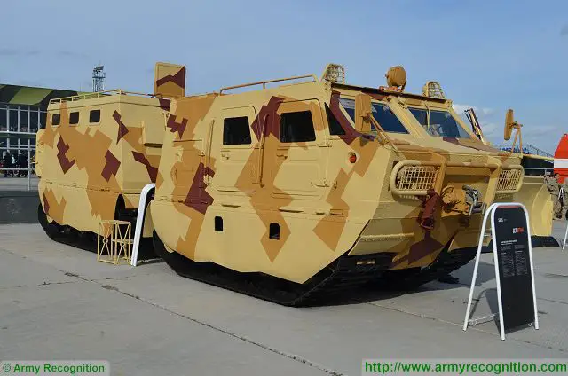 Russian armored vehicle manufacturer Uralvagonzavod is developing an articulated armored personnel carrier (APC) featuring a high cross-country ability. The APC is designed for the infantry brigades in the Russian Arctic, Vyacheslav Khalitov, deputy CEO for special equipment, Uralvagonzavod, told journalists on Monday, October 12, 2015.
