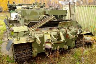 BMR 2 mine clearing demining tank tracked armored vehicle Russia rear view 001