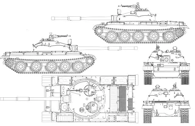 T-62 main battle tank technical data sheet specifications information description pictures photos images intelligence identification intelligence Russia Russian army defence industry military technology Ural truck 6x6