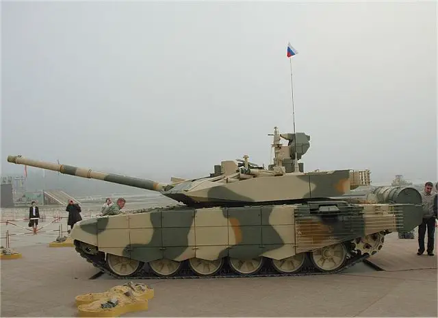 A display of the upgraded T-90S main battle tank will be the central event at the DefExpo 2012 exhibition. 