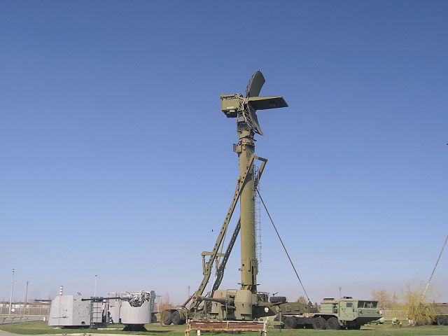 Russian 76N6 low-altitude surveillance radar and and 40V6M mobile antenna platform for S-300PMU family air defense missile system
