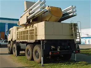 Pantsir Pantsyr S1 SA-22 Greyhound air defense missile gun system technical data sheet specifications information intelligence pictures photos images description identification Russian army Russia ground-to-air anti-aircraft