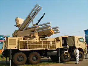 Pantsir Pantsyr S1 SA-22 Greyhound air defense missile gun system technical data sheet specifications information intelligence pictures photos images description identification Russian army Russia ground-to-air anti-aircraft
