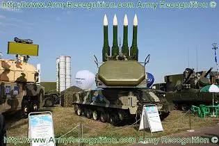 SA 17 Buk M2 9K37M2 surface to air defense missile system Russia Russian army defense industry front side view 001