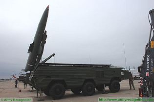 SS-21 Scarab 9M79 Tochka BAZ-5921 mobile short range ballistic missile Russia Russian right side view 002