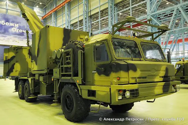 Multifunction radar 50N6A of Vityaz air defense missile system.