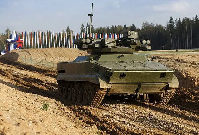 During the Russian Defense Ministry’s Innovation Day fair which has take place the 5 and 6 October 2015 near Moscow, Russian defense industry has unveiled a new unmanned ground vehicle based on the BMP-3 tracked armoured infantry fighting vehicle, the UDAR.