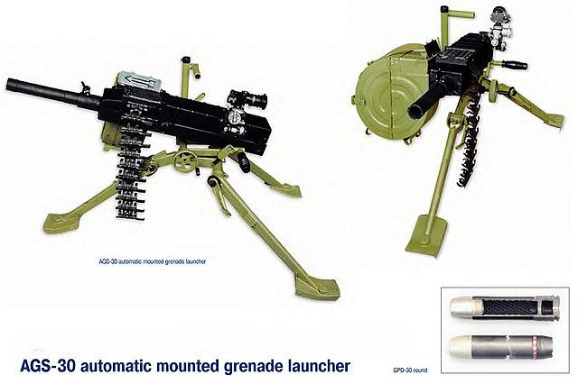 AGS-30 30mm automatic grenade launcher technical data sheet specifications information description pictures photos images video intelligence identification Russia Russian army defence industry military technology 