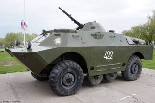 BRDM 2 4x4 wheeled reconnaissance armored vehicle Russia left side view 001
