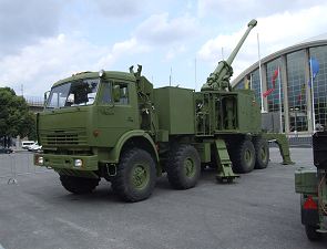Nora B-52 155mm wheeled self-propelled howitzer technical data sheet specifications description information intelligence pictures photos images identification Yugoimport Serbia Serbian defence industry army military technology