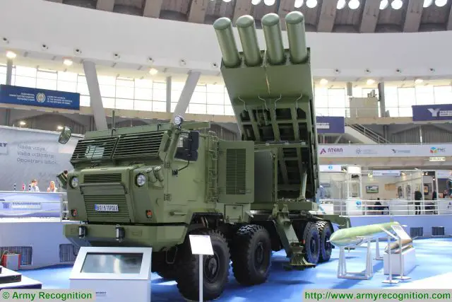 At Partner 2017, the Defense Exhibition in Belgrade, Serbian Defense Company Yugoimport unveils the Sumadija, a new multiple rocket and missile launcher system based on a 8x8 Tatra truck chassis. This artillery system is able to fire guided missiles and unguided rockets. 