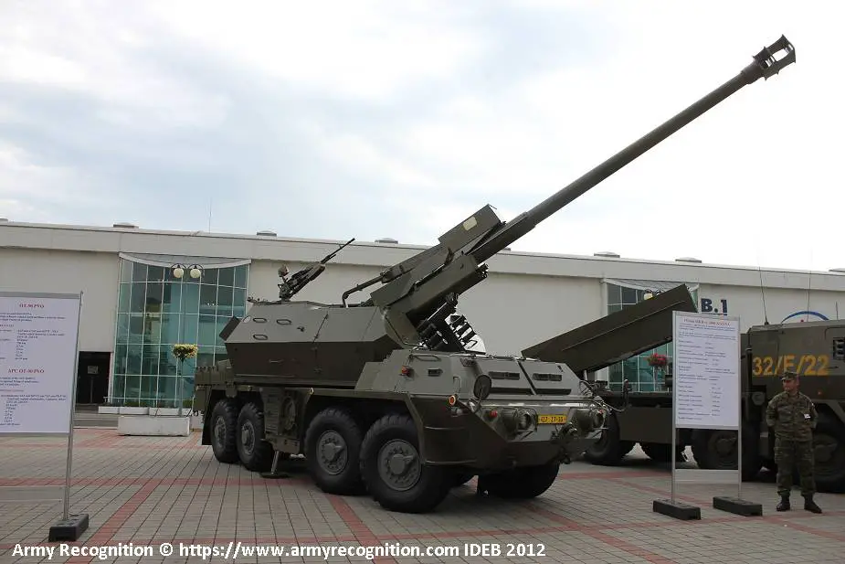 Zuzana 155mm 8x8 wheeled truck mounted self propelled howitzer Slovakia 925 001