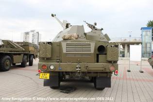 Zuzana 155mm 8x8 wheeled truck mounted self propelled howitzer Slovakia rear view 001