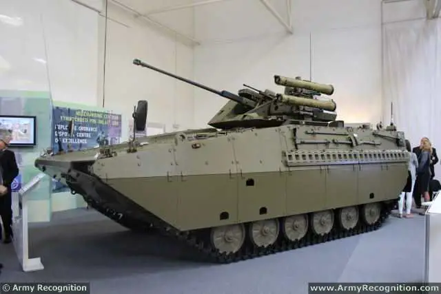 At IDEB 2014, Slovakia and the Czech Republic presents a joint project of a new modernized infantry fighting vehicle, the Sakal based on the Russian-made infantry fighting vehicle BMP-2. The vehicle is jointly produced by companies from Slovakia and Czech Republic as a project of the Slovak Ministry of Defence.