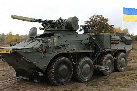 BTR 3DA 8x8 APC wheeled armoured vehicle personnel carrier Ukraine Ukrainian army defense industry left side view 001
