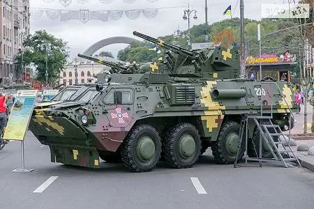 BTR 4E APC 8x8 wheeled armoured vehicle personnel carrier UKraine Ukrainian army defense industry left side view 001