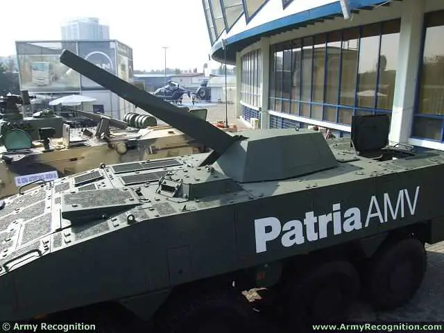 NEMO Patria AMV 120mm 8x8 self-propelled mortar carrier technical data sheet specifications description information pictures intelligence video identification Finland Finnish defense industry military technology personnel carrier
