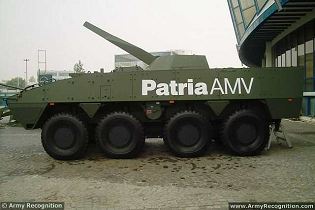NEMO Patria AMV 120mm 8x8 self-propelled mortar carrier technical data sheet specifications description information pictures intelligence video identification Finland Finnish defense industry military technology personnel carrier