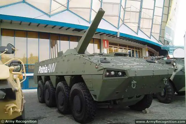 NEMO Patria 8x8 AMV 120mm wheeled self-propelled mortar carrier Finland Finnish defense industry military equipment 640