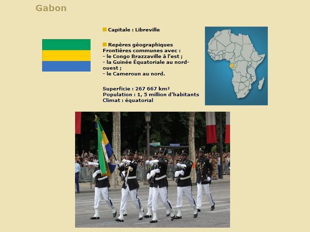 Gabon armée gabonaise Gabonese army pictures photos images France French 14 july juillet 2010 parade bastille défilé militaire national day Paris